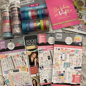 Planner Sticker Sheets & Washi and Glitter Tape